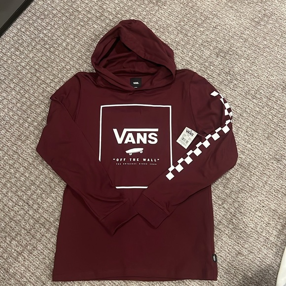 NWT BOYS VANS HOODED LONG-SLEEVE TEE - Picture 2 of 6
